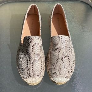 Bamboo Snakeskin Espadrille Flats